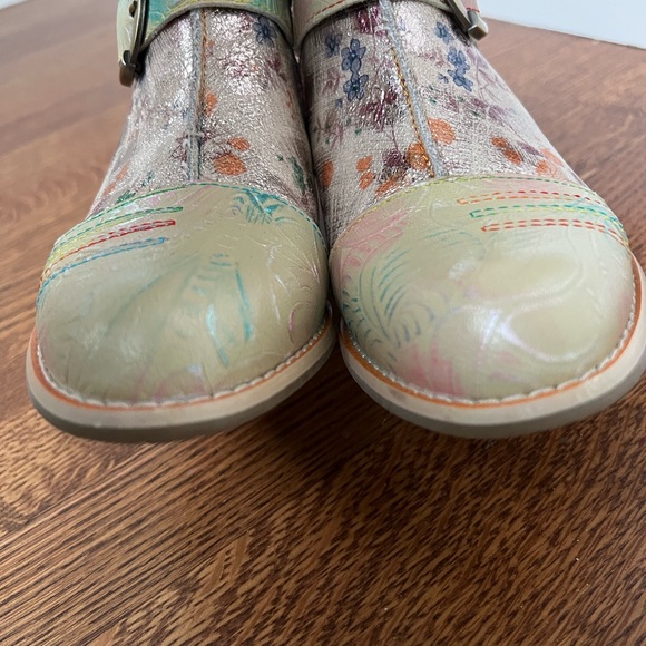 SPRING STEP L’ARTISTE Coralie Booties Leather Southwest‎ Cowgirl Art to Wear 36 - Picture 3 of 15